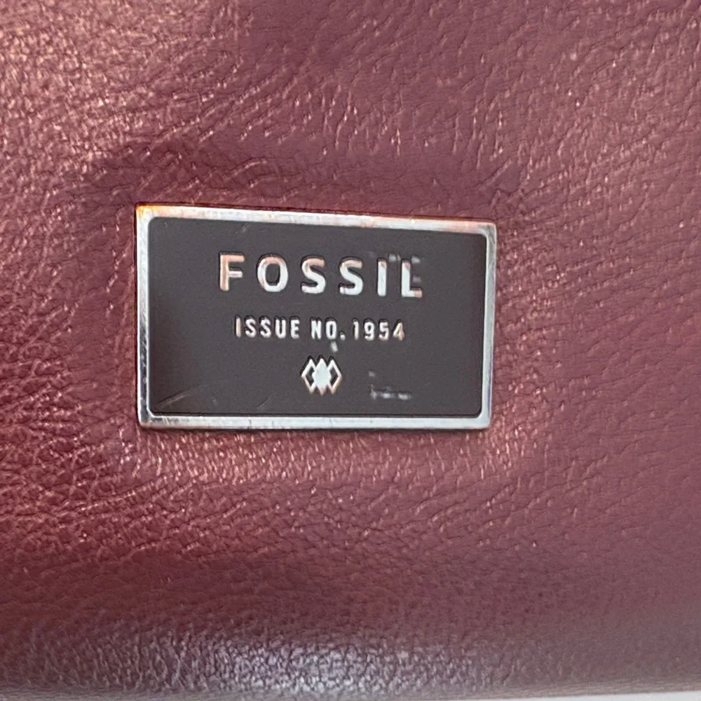 Fossil Dawson Crossbody Bag Red Multicolor Leather‎ Patchwork
